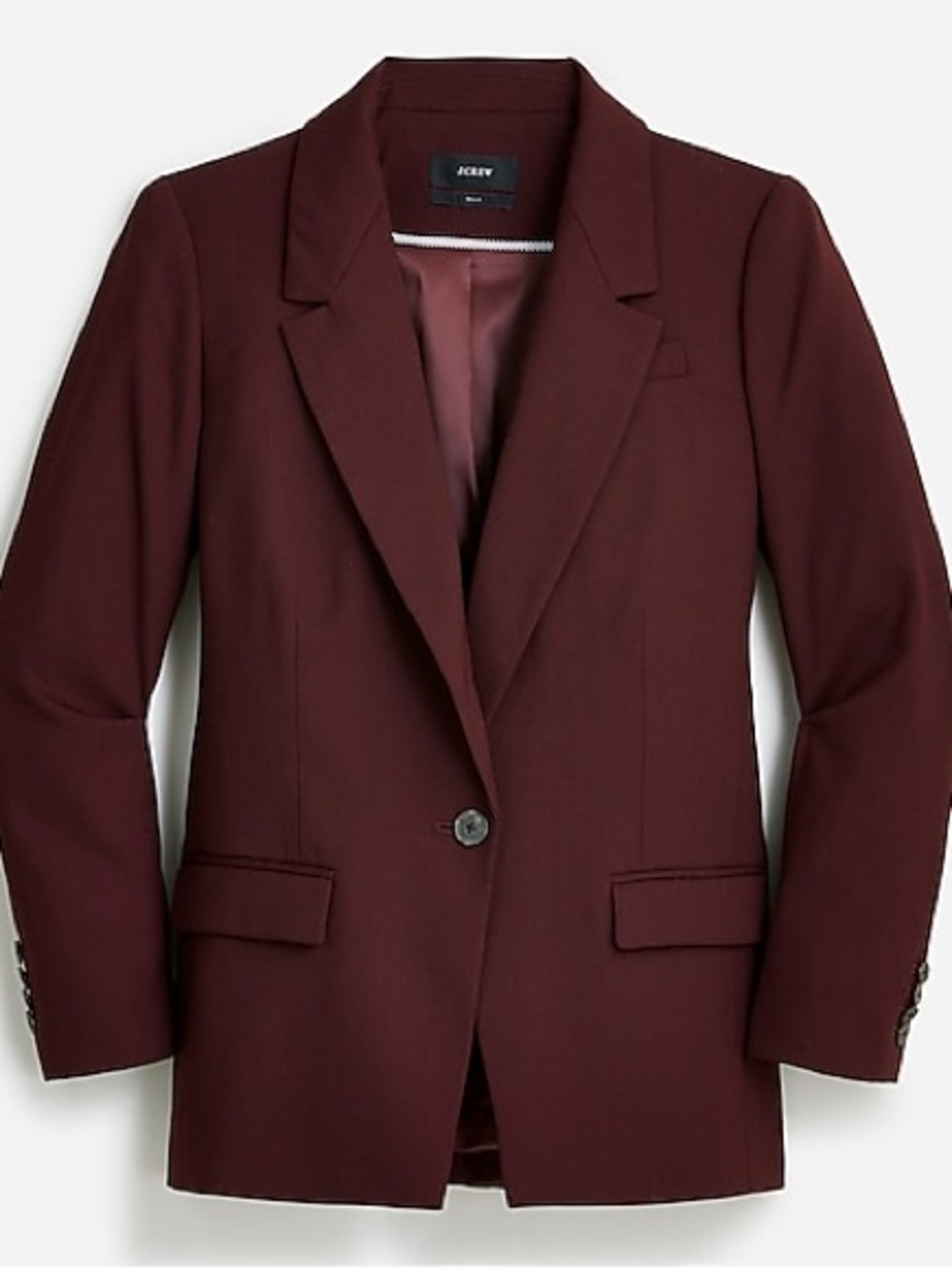 J. Crew Women's Wool Burgundy Suit - Picture 2 of 14